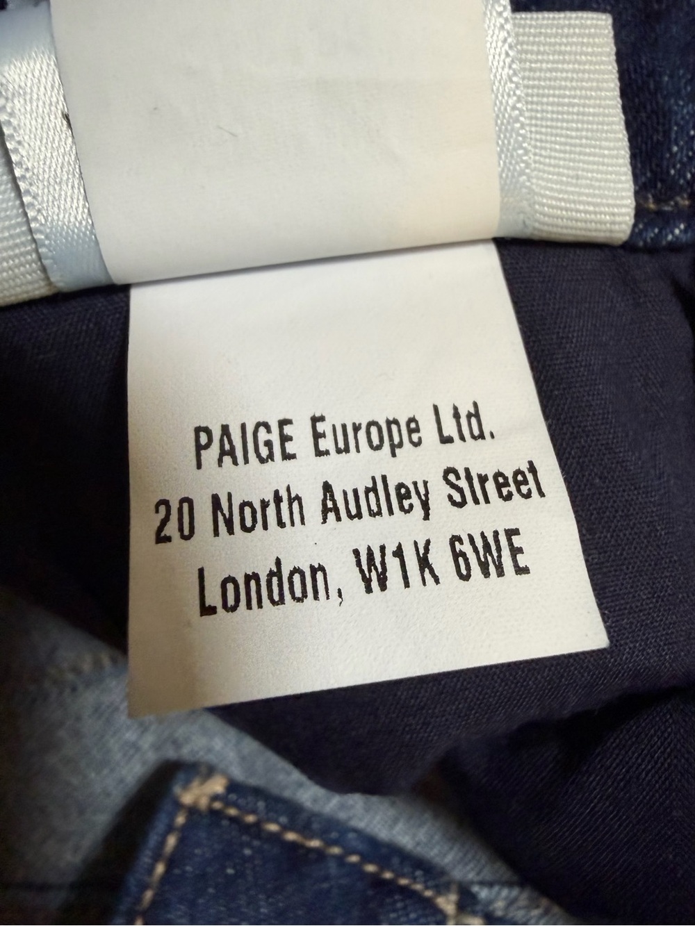 PAIGE Leenah High Rise Wide Leg Jeans Sz 28 Ceremony Dark Wash Stretch Denim - Picture 9 of 9